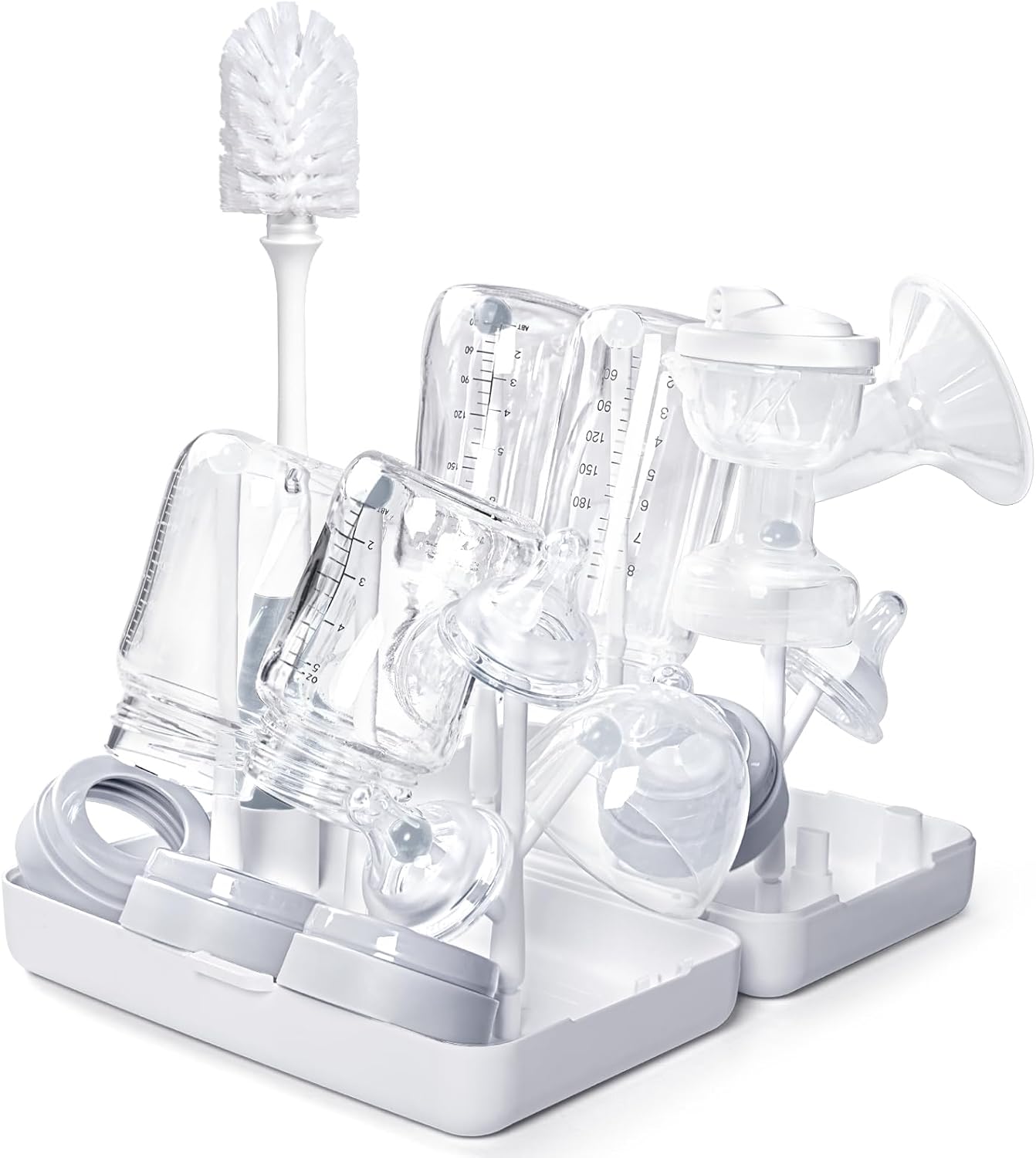 Termichy Travel Baby Bottle Drying Rack, Compact Size with Large Capacity for Working Mom, Visit Families, Friends or Camping with Baby Gary