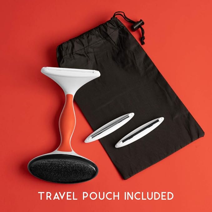 GLEENER Battery-Free Fabric Shaver & Lint Brush | Ultimate Fuzz Remover Sweater Comb | Lint Remover and Depiller for Clothing & Furniture (Burnt Orange)