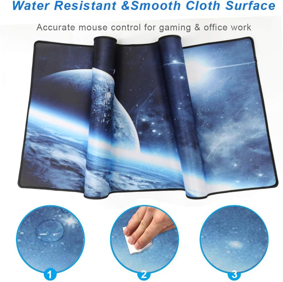 XXL Professional Large Mouse Pad & Computer Game Mouse Mat (35.4x15.7x0.1IN, 90x40 Space)