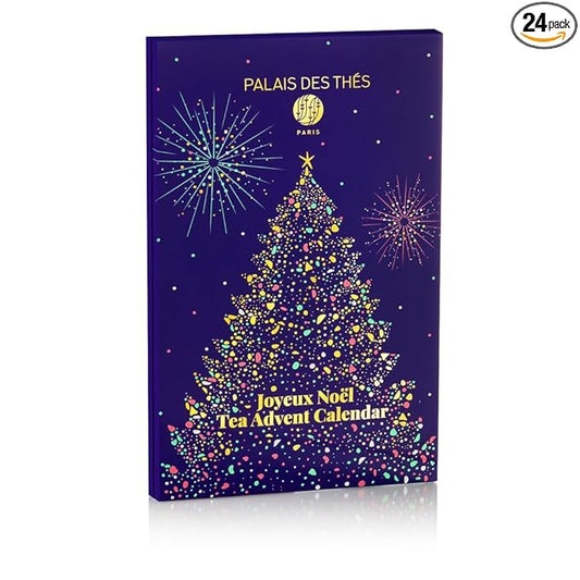 Palais des Thés - Tea Advent Calendar - Holiday Collection | 24 Premium French Delightful Tea Bags | Black, Green, Single Estate, Herbal & Rooibos Teas