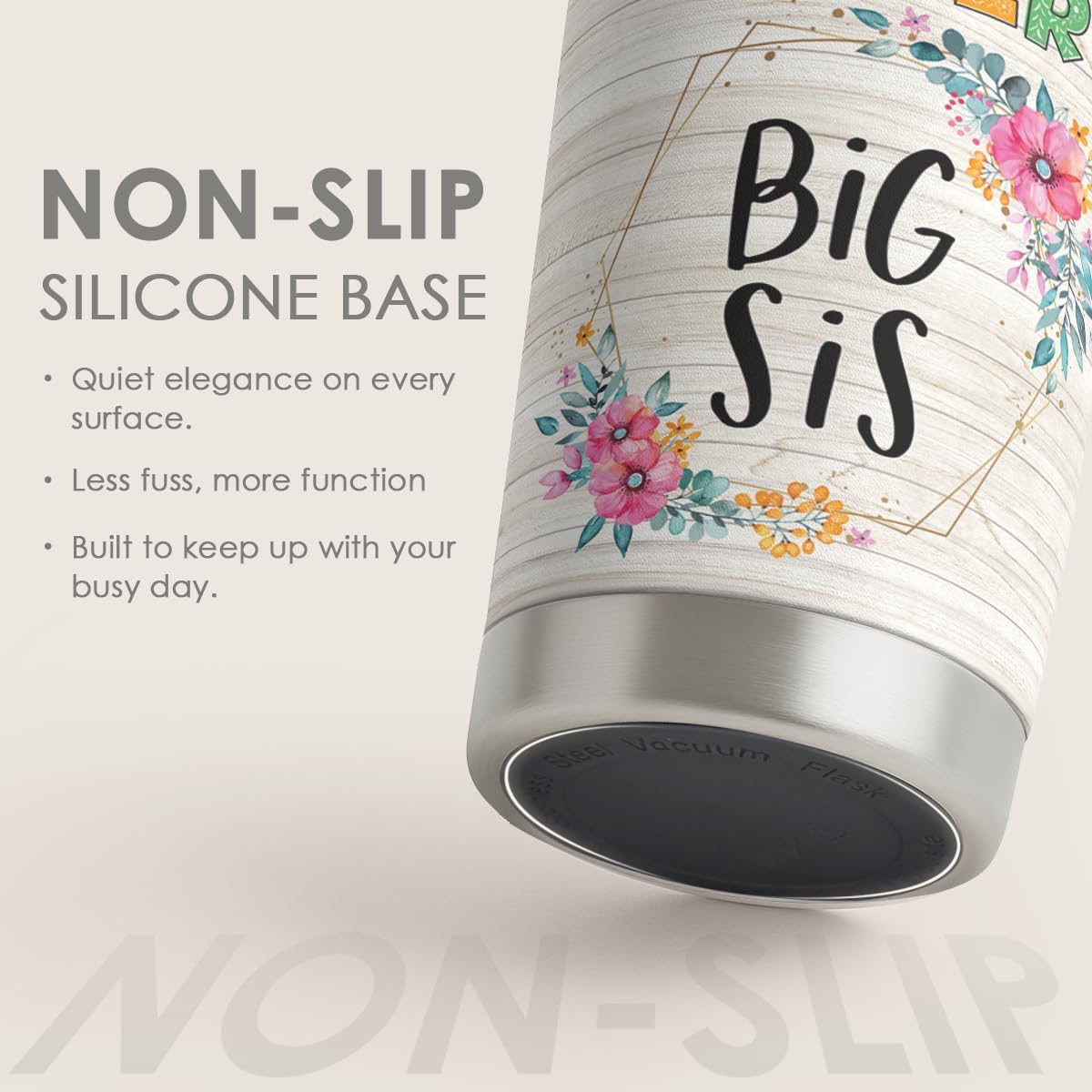 SANDJEST Sister Gifts - Sister Stainless Steel 20oz Tumbler, Insulated Travel Mug, Gifts for Birthday, Christmas, Women, Girls, Best Friends