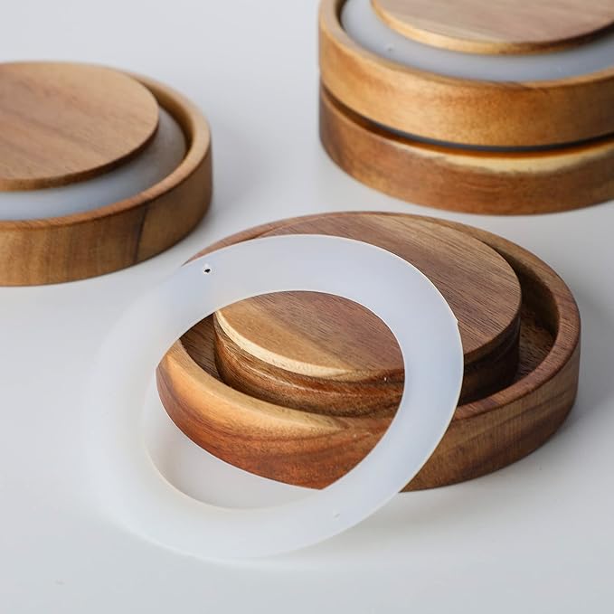 Glass Jar with Lid 3.54 Inch Wide, 15 OZ Small Airtight Food Storage Containers Glass Set for Coffee Beans| Sugars| Candy, 2 Pack