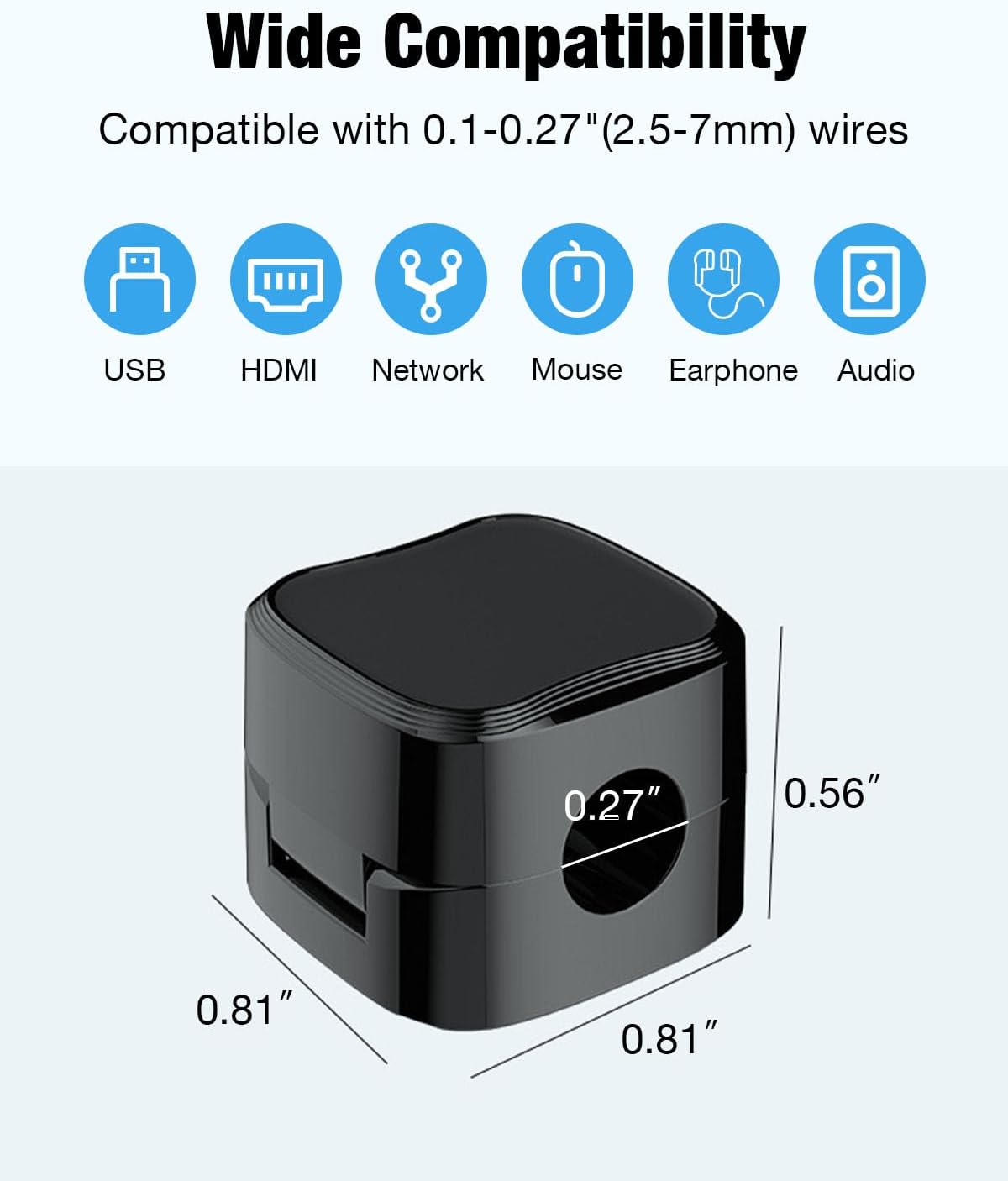 Generic 8 Pack Magnetic Cable Clips, Adjustable Magnetic Cord Organizer, Adhesive Magnetic Cord Holder for Desk, Home, Office, Car, Nightstand