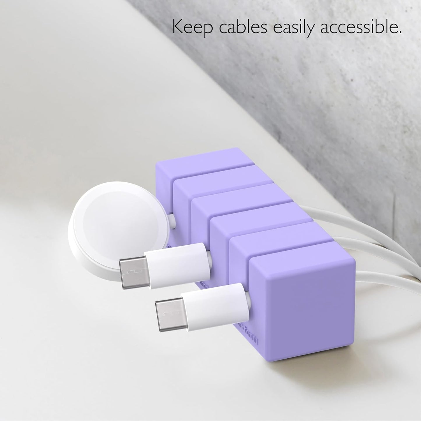 Function101 Weighted Magnetic Cable Blocks – Non-Adhesive Anchors for Cable Organization – Weighted Cord Holders & Accessory Organizer – Durable Magnetic Accessories for Office Use (Purple, Pack of 3)