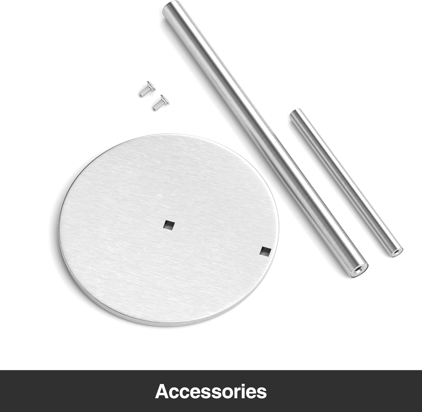 Paper Towel Holder Silver, Premium Stainless Steel Kitchen Roll Dispenser, Countertop Roll Organizer with Weighted Base