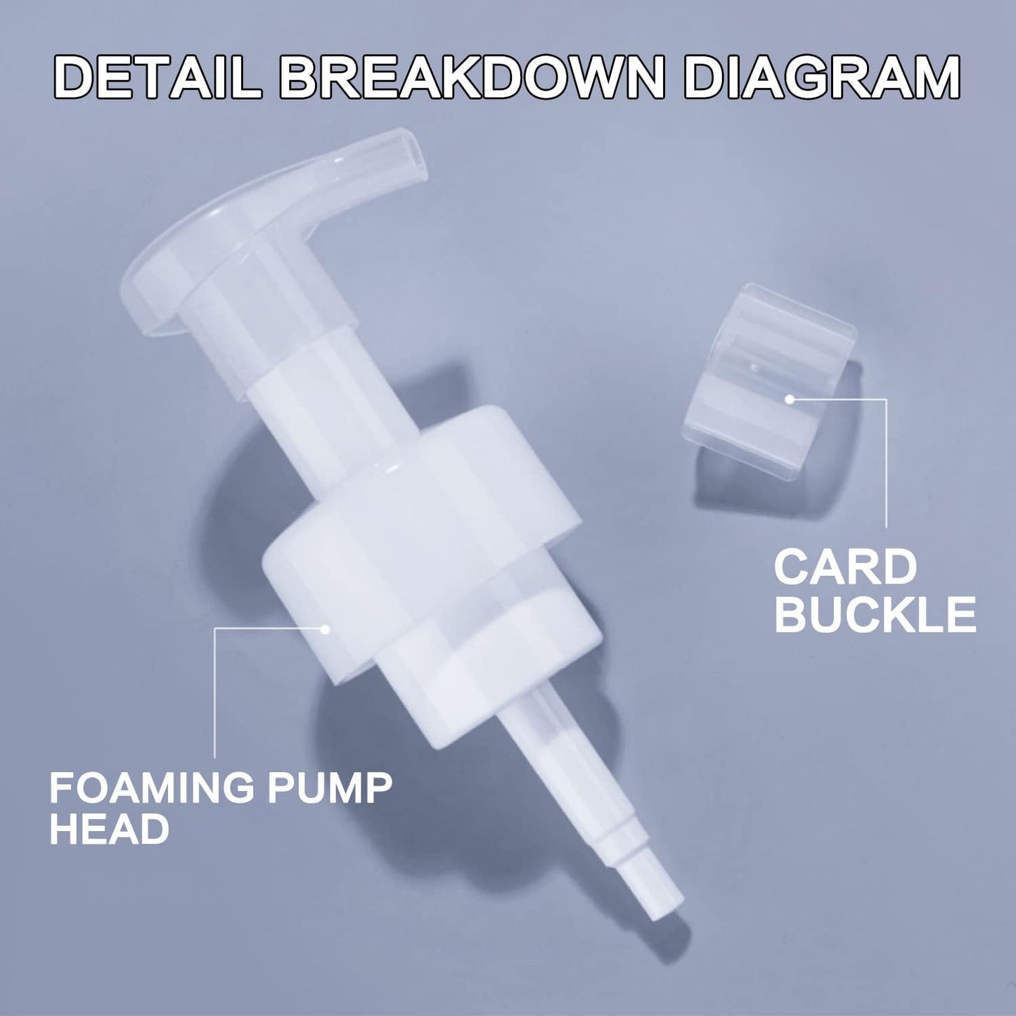 2 PCS-Foaming Soap Dispenser, Hand Soap Dispenser, Refillable Foam Liquid Hand Soap Empty Plastic Pump Bottle Container for Bathroom Vanities, Kitchen Sink, Hospital, Clinic（17 oz ） (Transparent)