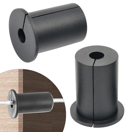 2pc Starlink Cable Grommet 1" Silicone Waterproof Wall Hole Pass Through Split Cable Bushings for TV Wire Ethernet Cord, Starlink Cable Routing Kit Accessories, 38mm/1.5" Ht, Black