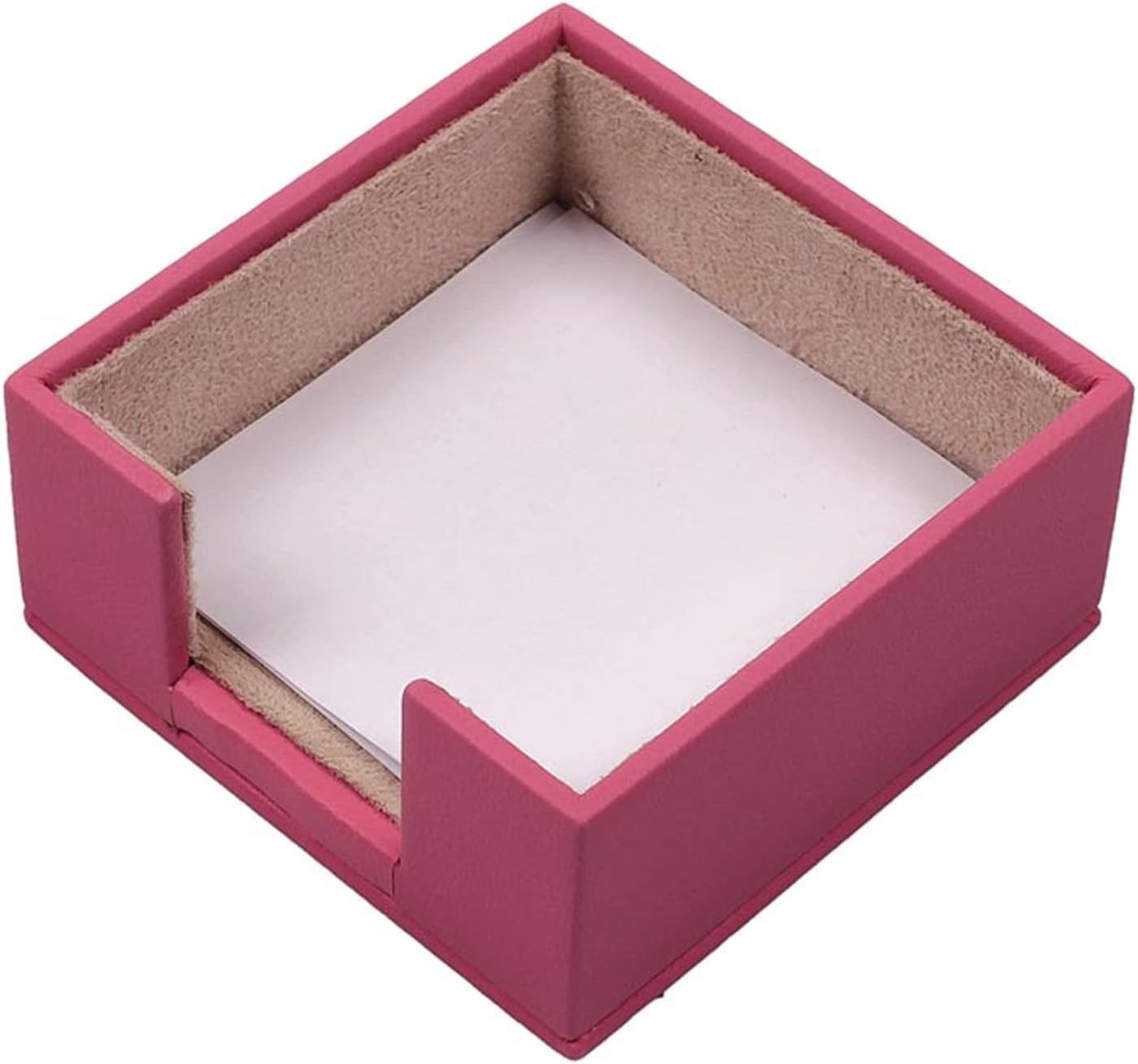 MOOGCO Bonded Set Luxury Leather Desk Pad & Desk Organization Essentials Desk Organizer Leather Desk Organizer (Pink)