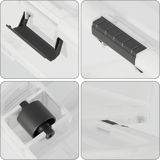 Morcte 50 Quart Clear Plastic Under Bed Storage Box, 3-Pack Under Bed Storage Containers on Wheels