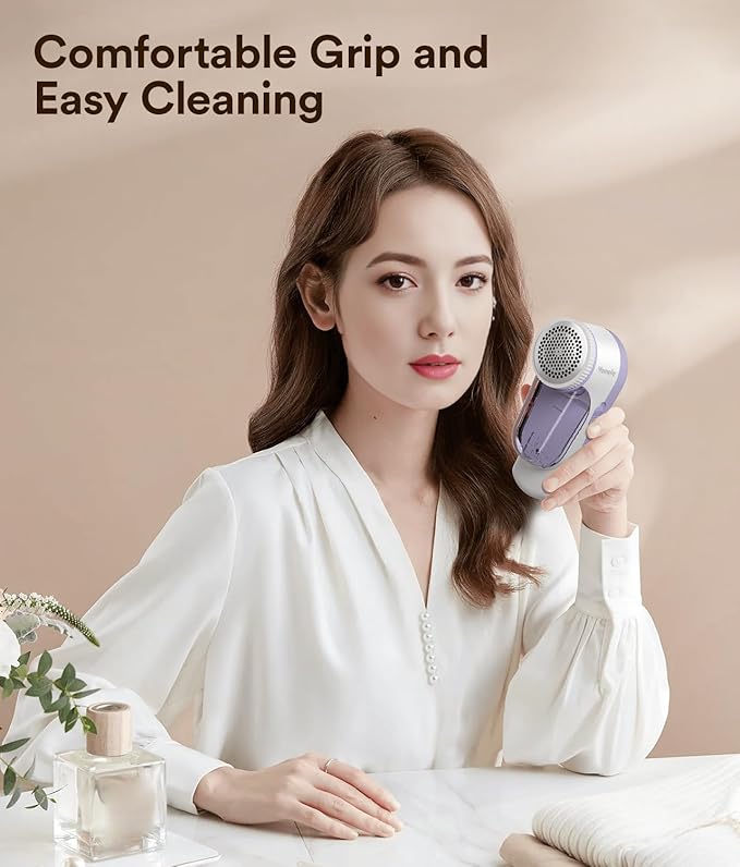 Fabric Shaver, Rechargeable Sweater Shaver, Lint Shaver with 6-Leaf Blades, Electric Lint Remover for Clothes & Furniture, Couch Pilling Remover Depiller for Removing Fuzz, Lint, Pills, Bobbles