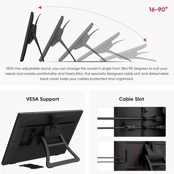 XPPen 21.5 Inch Drawing Tablet with Screen 122% sRGB, Artist 22 2nd IPS Graphics Tablet with 8192 Levels Battery-Free Stylus, Pen Display with Adjustable Stand, AG Film for Windows, Mac, Chrome, Linux