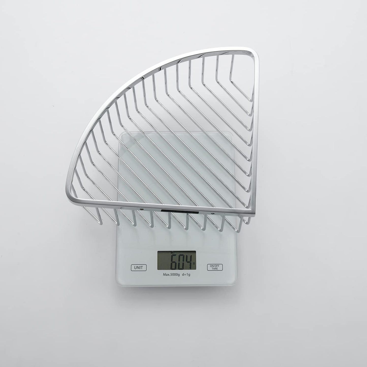 Corner Shower Caddy Organizer, SUS304 Stainless Steel Heavy Duty Rust-Proof Shelf Organizer, Wall Mounted Storage Rack for Bathroom, Brushed Chrome