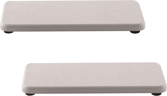 2 Pcs Water Absorbing Stone Trays, Kitchen/Bathroom Sink Soap Dish, Diatomite Tray Used for Hand Soap & Cosmetic Bottles in The Modern Home, 3.5" W x 7.1" L, White