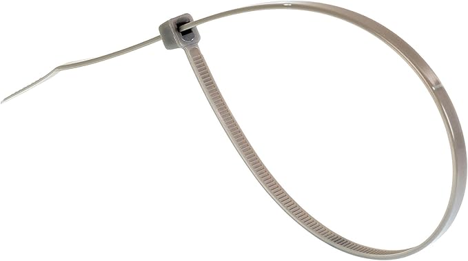 GTSE 14 Inch Silver/Gray Zip Ties, 100 Pack, 50lb Strength, UV Resistant Long Nylon Grey Cable Ties, Self-Locking 14" Tie Wraps