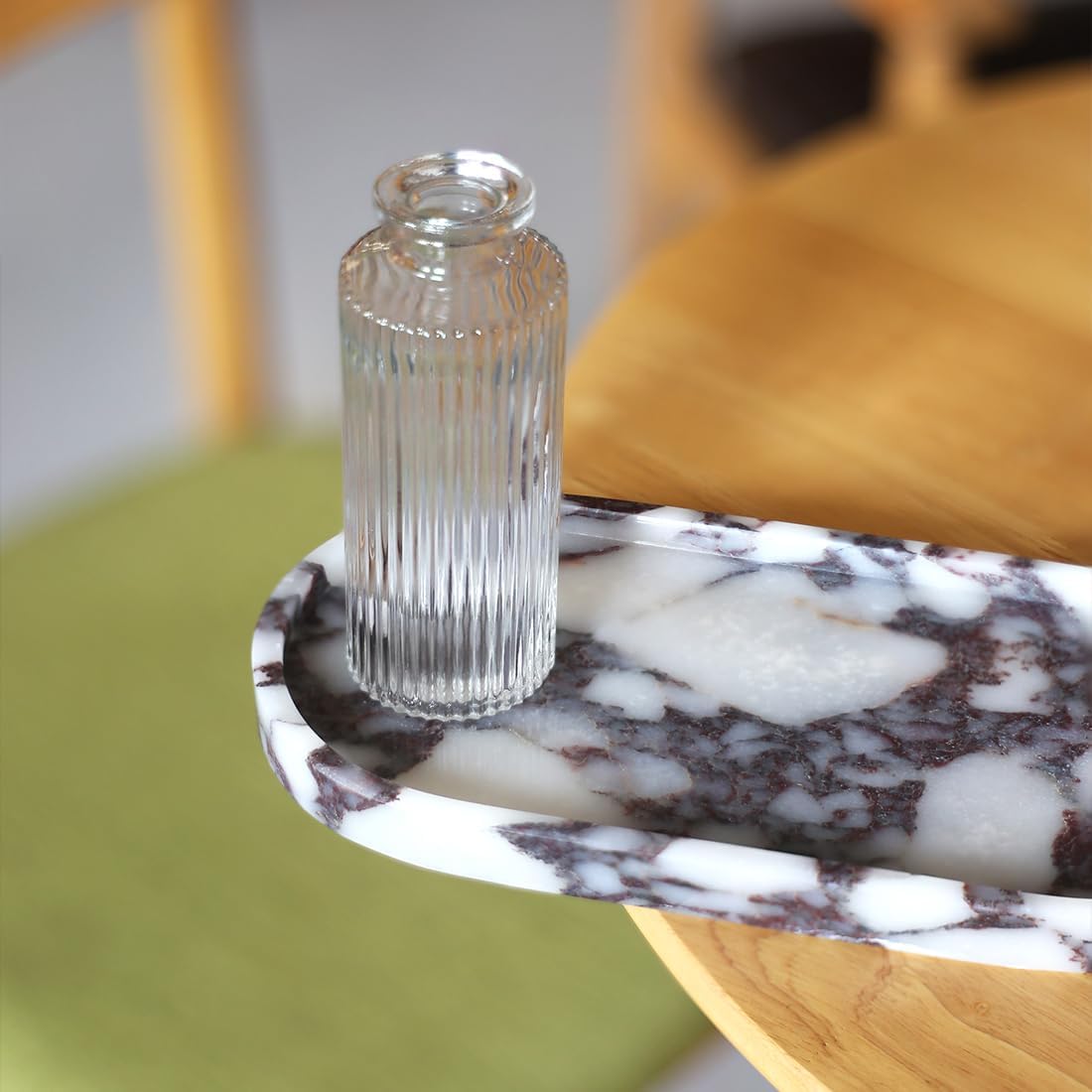 100% Natural Luxury Calaccata Viola Marble Small Hand Towel Tray Holder Organizer, Makeup Bathroom Holder