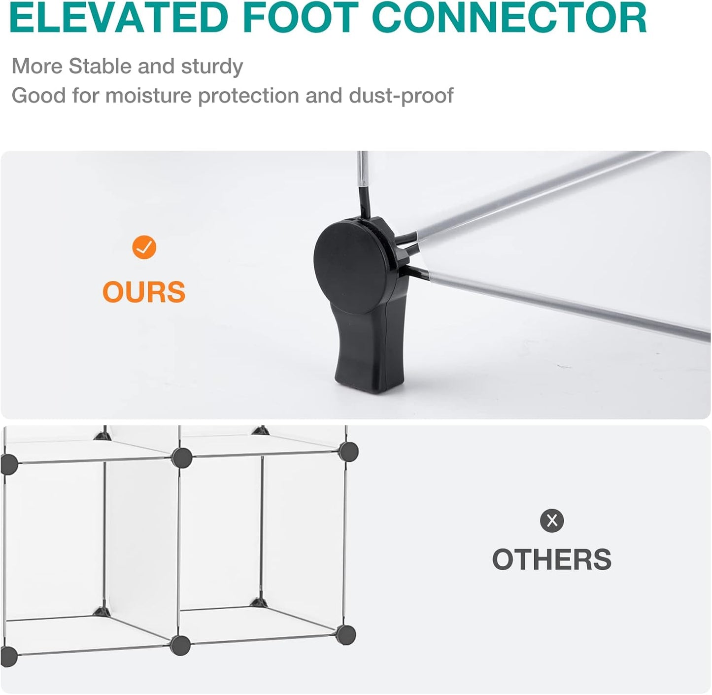 Neprock Cube Storage Organizer,16-Cube Shelf Closet Organizers and Storage Shelves,Book Shelves Wardrobe Clothes Organizer for Clothing Storage,Yarn Storage and Room Organization (Transparent White)