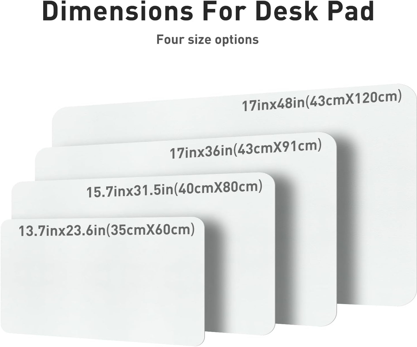 Aothia Leather Desk Pad Protector, Mouse Pad, Office Desk Mat, Non-Slip PU Leather Desk Blotter, Laptop Desk Pad, Waterproof Desk Writing Pad for Office and Home (Barely Grey, 36" x 17")