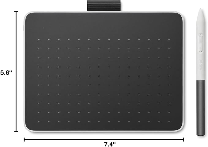 Wacom One Bluetooth Drawing Tablet, Small 7.4" x 5.5" Compact Graphics Tablet, Entry-Level Creative Design Pad with Creative Software for Chromebook, Mac, Windows PC, Android