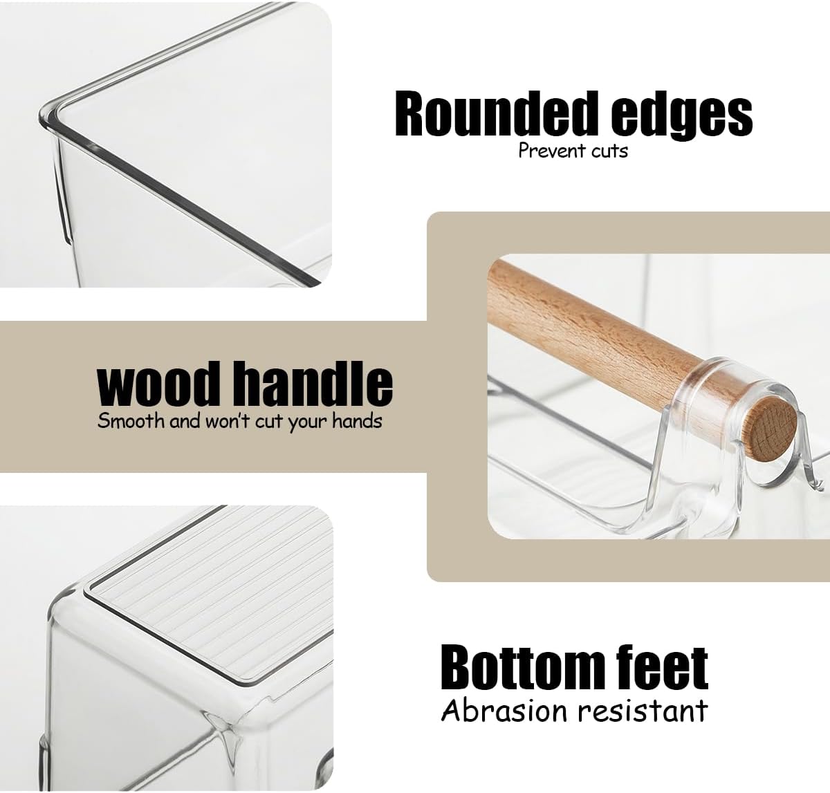 2 pack Large Plastic Portable Caddy with Handle, Storage Organizer Bin for Art Supplies, Crafts, Colored Pencils, Dorm Caddy, Shower, Cleaning, Kitchen, Office, Dorm, Desktop, Makeup Tote