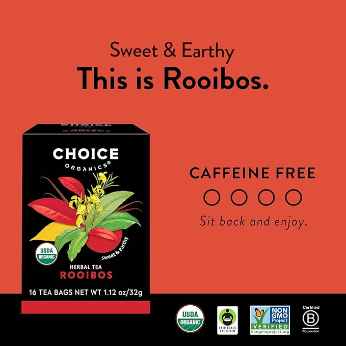 Choice Organic Teas - Favorites Variety Pack Sampler - Includes Earl Grey, Jasmine Green, Oolong, Rooibos, Cocoa Mint Puerh, and Grapefruit Honeybush Organic Teas - 96 Tea Bags (Pack of 6)