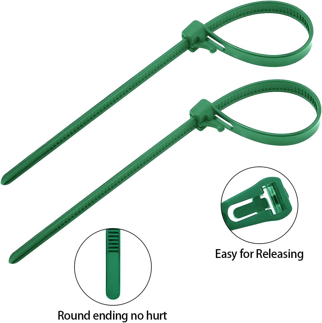 100 Pack 12 Inch Heavy Duty Reusable Zip Ties Green – UV Resistant, 55 LBS Tensile Strength, Weatherproof Cable Ties for Outdoor, Industrial, and Harsh Environments