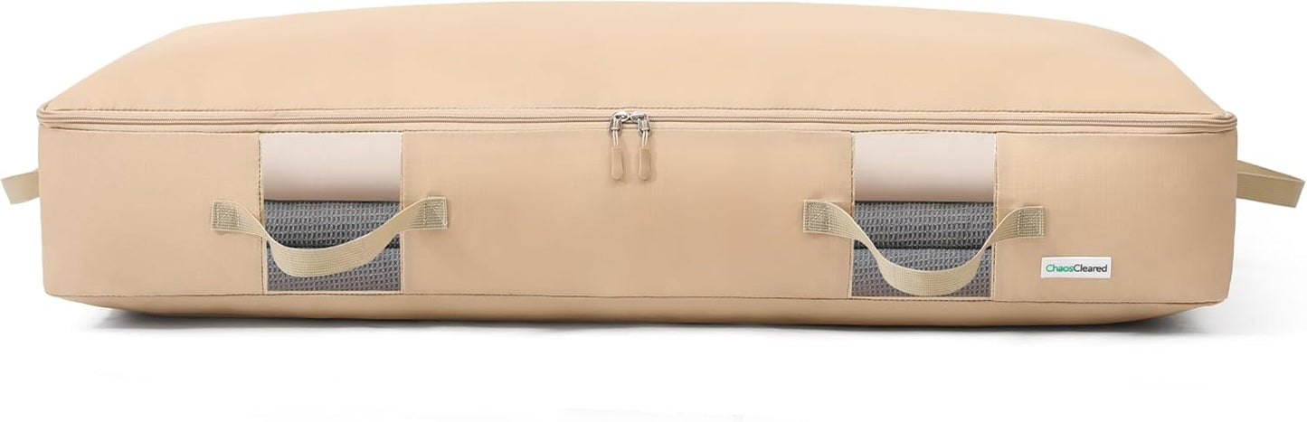 Under Bed Storage Containers for Toys, Clothes, Shoes etc. Underbed Organizer Bag that slides Under the bed without friction or wheels. Low profile 6" height is great for under the couch or other