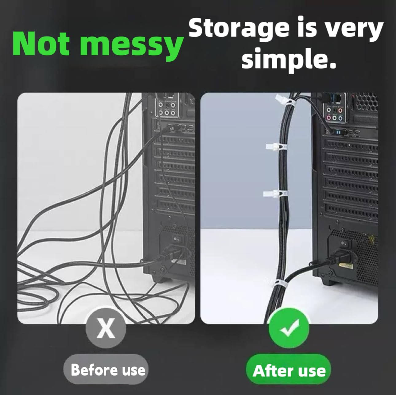 10 Inch 100 PCS Black Releasable Cable Zipper Cable Ties,Adjustable Reusable 50 Lbs Tensile Strength Nylon Cable Ties，Suitable for multi-purpose plastic cable ties in homes, offices and workshops