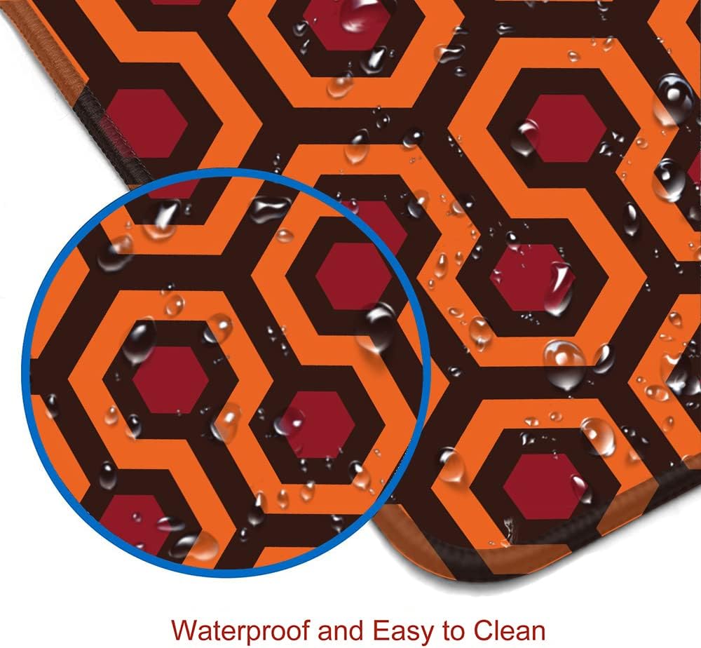 Gaming Mouse Pad, XXL Extended Computer Keyboard Long Mouse Mat, Large Desk Pad for Office Laptop, Non-Slip Rubber Base with Stitched Edge Mousepad, 31.5X11.8 inch Overlook Hotel Pattern