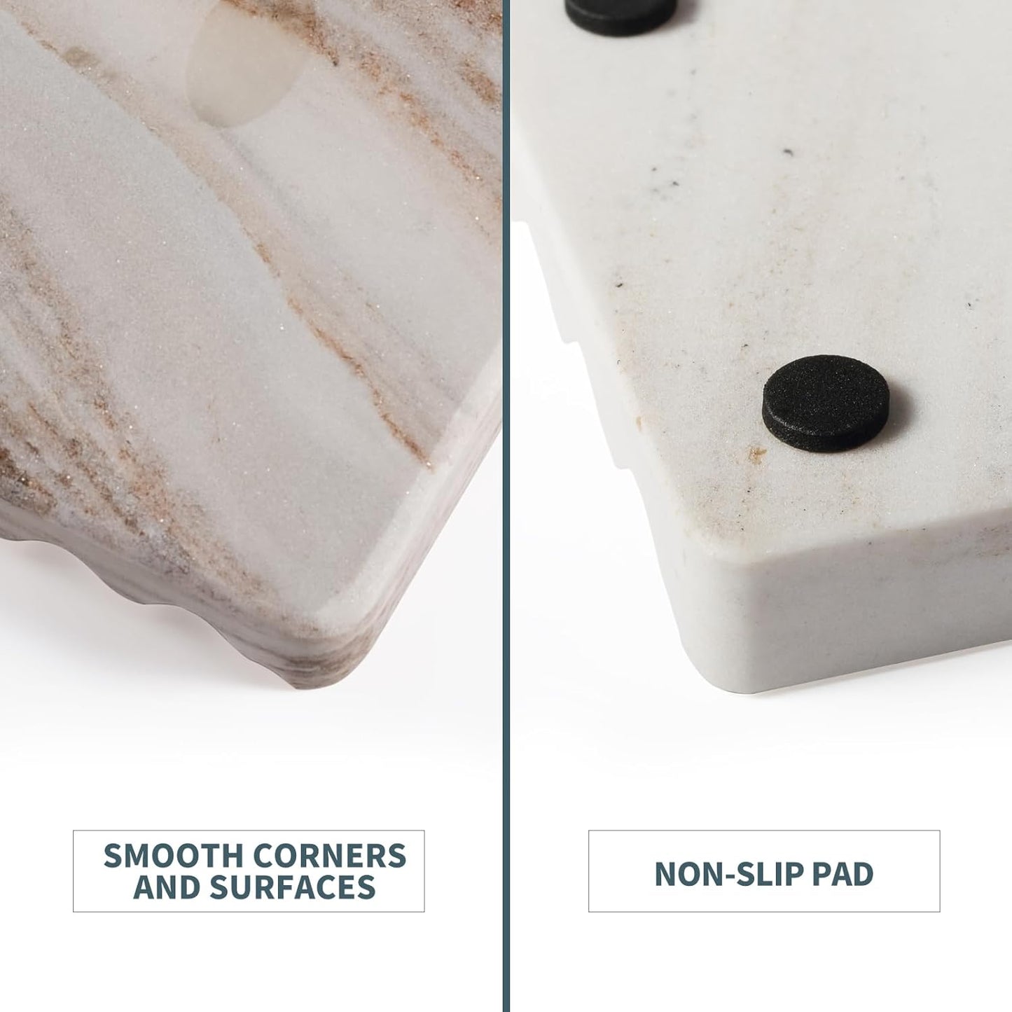 Marble Soap Holder, Soap Dish for Shower, Bathroom, Kitchen, Multi-Function Soap Saver, Soap Saver with Water Ripple Design, Soap Tray for Bar Soap(Palissandro Classico)