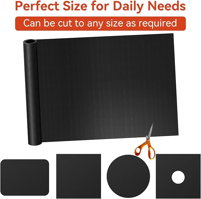 Oven Liner for Bottom of Oven, Cut to Size Air Fryer Liners, Stovetops Protector & Grills Mat Thick Heavy Duty Non Stick Teflon Sheet with BPA and PFOA Free 16x75 Inches