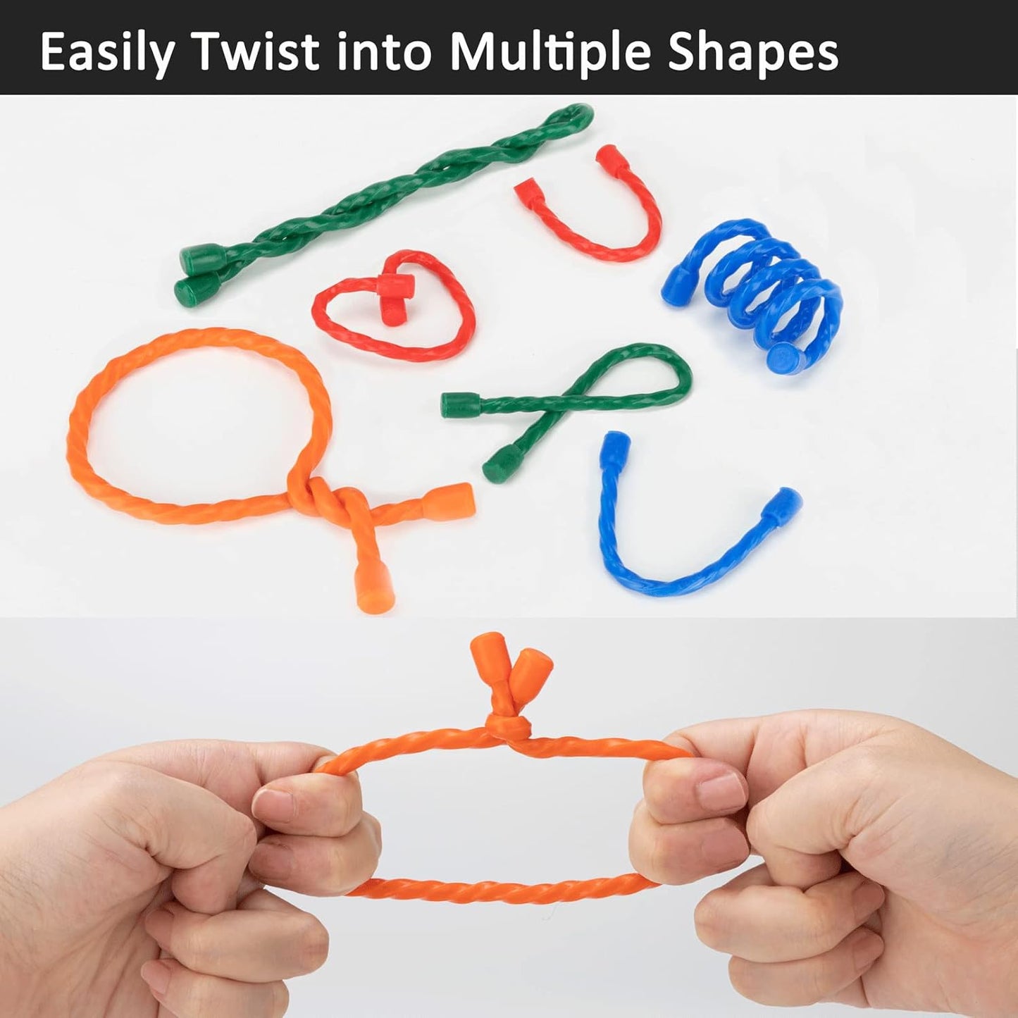 4PCS Silicone Cable Ties 24-Inch Reusable Twist Ties Steel-Core Cable Tie Straps Organizer All Purpose Bendable Cord Tie for Indoor Outdoor Bundling Holding Securing and Wrapping Cables (Black)