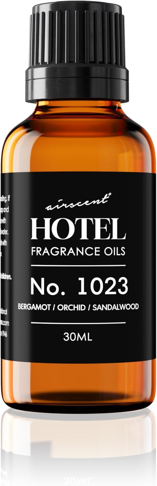 AirScent Hotel Diffuser Oil No. 1023 Inspired by The Baccarat Hotel Scent - Love Affair Fragrance Oil for Ultrasonic and Waterless Diffusers and Crafting - 30 mL, 1 fl oz Glass Bottle with Dropper