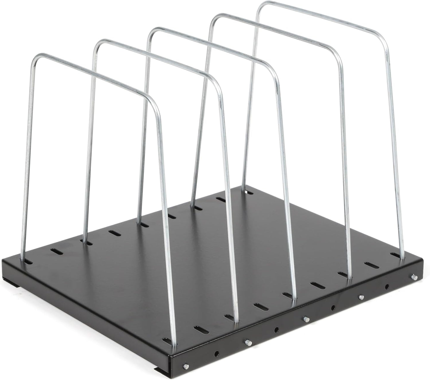 Huron Steel Wire Adjustable Vertical 4-Slot Desk File Binder Organizer Storage
