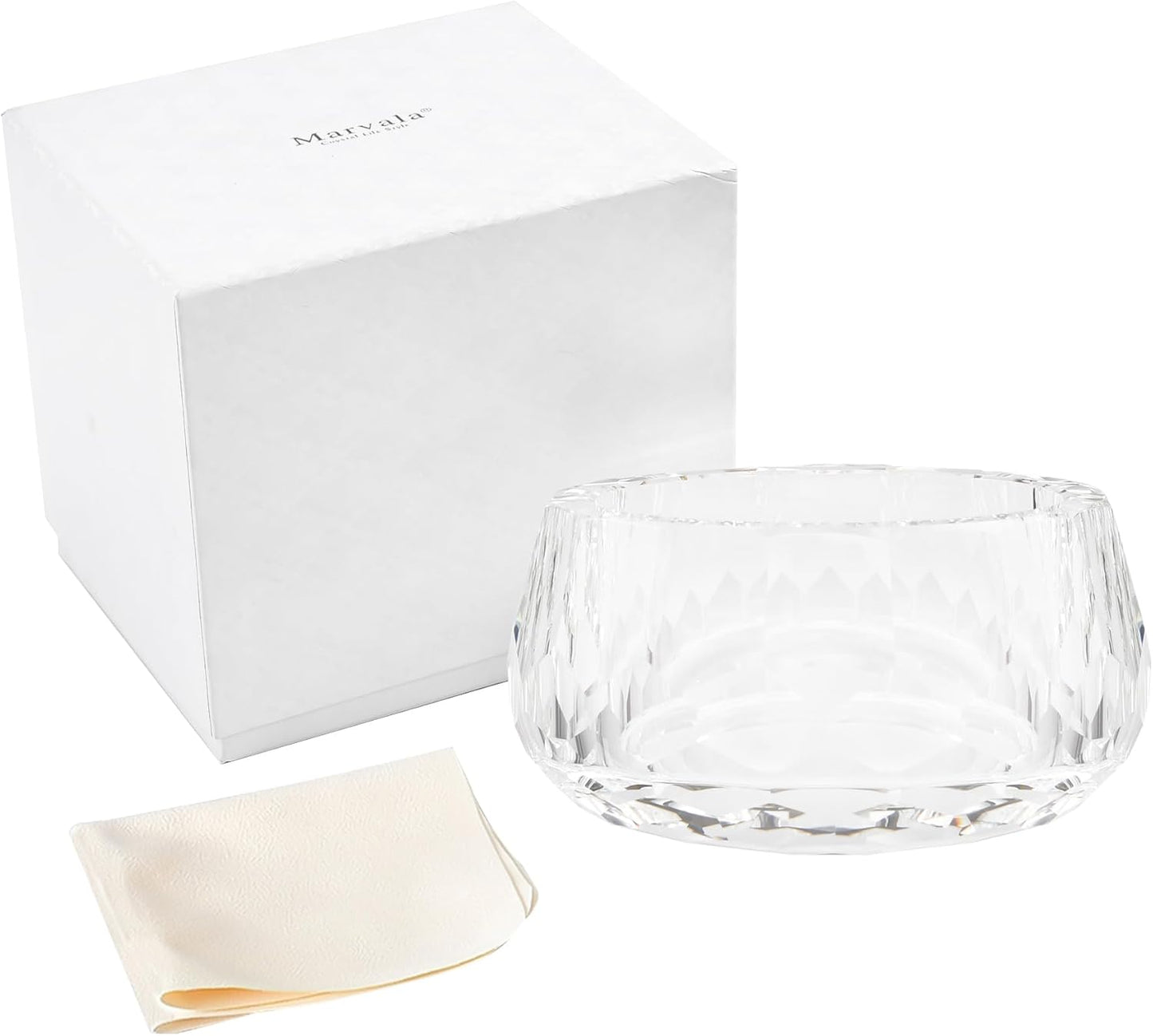 Crystal Clear Cosmetic Jar Candy Container, Transparent Empty Storage Jar for Makeup, Loose Powder, Bath Salts, Vanity Organizer, Open-Top Desk Decor for Rings & Cotton Balls