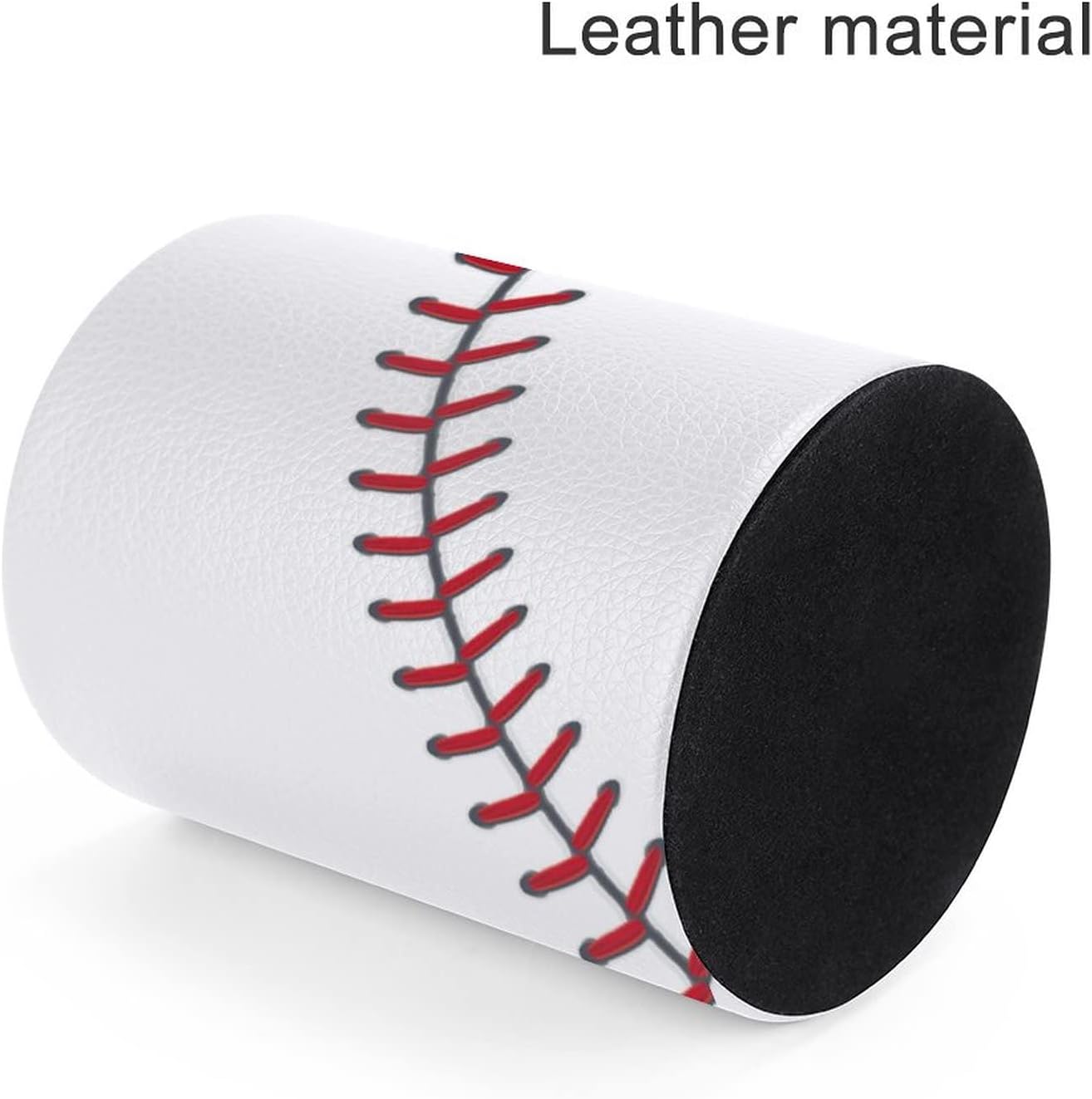 Ball Lace Baseball Pen Holder Pencil Organizer Cute Pencil Cup Desk Decor Makeup Brush Holder PU Multifunctional Office Suppliesfor Home Classroom School