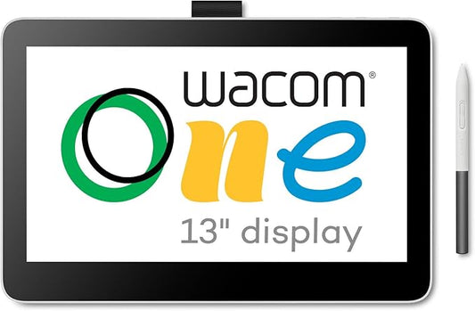 Wacom One 13 Touch Drawing Tablet with Screen, 13.3" HD Full-Laminated Touchscreen Digital Art Pad with Creative Software and Training, Graphics Drawing Tablet for Mac, Windows PC, Chromebook