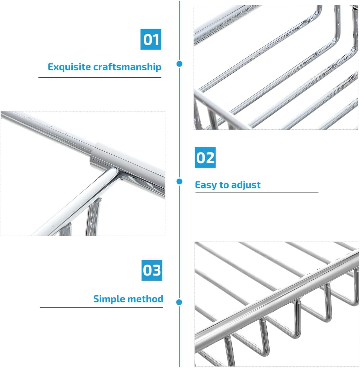Cabilock Bathtub Tray - Stainless Steel Shower Tray, Expandable Extra Wide Bath Tub Organizer, Over The Tub Shelf Rack for Bathroom Accessories