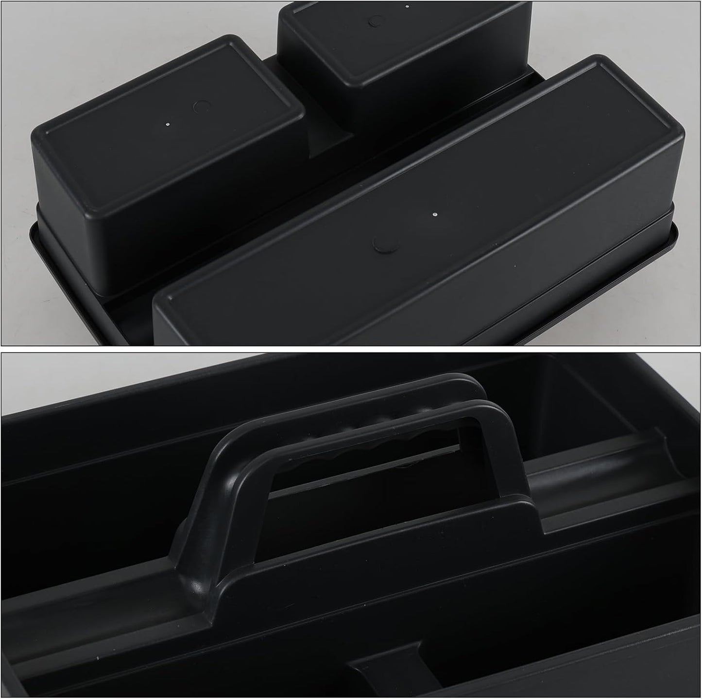 Readsky 6 Packs Plastic Cleaning Storage Caddy with Handle, 3-Compartment Cleaning Caddy, Nestable