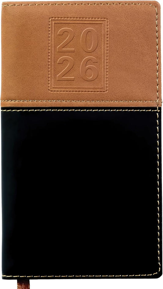 2026 Pocket Planner/Pocket Calendar, 3.5"x6": Includes 14 Months (November 2025 - December 2026) / 2026 Weekly Planner/Weekly Agenda/Monthly Calendar Organizer (Brown/Black)