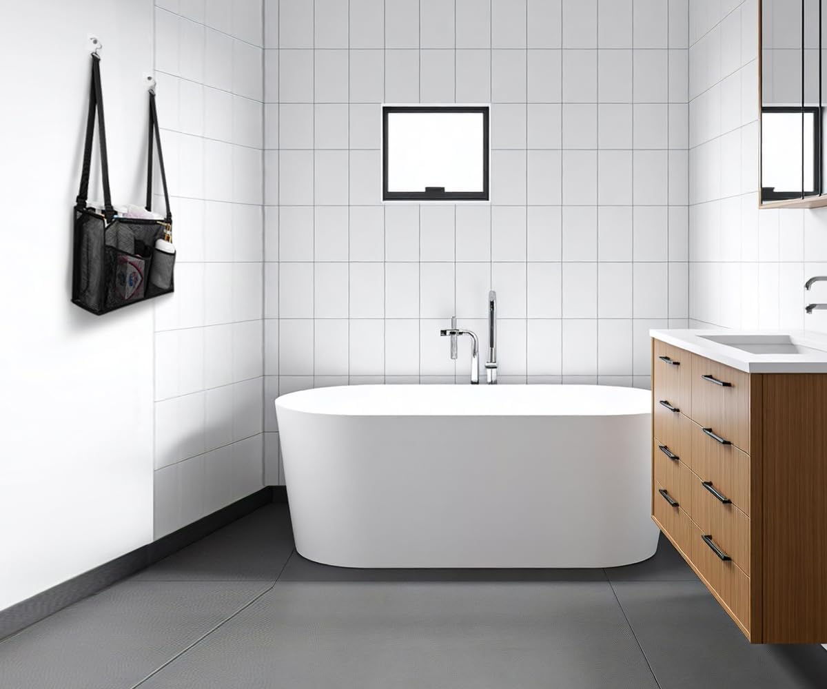 ALYER Mesh Shower Caddy, Bath Organizer with Adjustable Hanging Straps, Multipurpose Storage Bag for College,Camp,RV, Travel and Gym (Black)