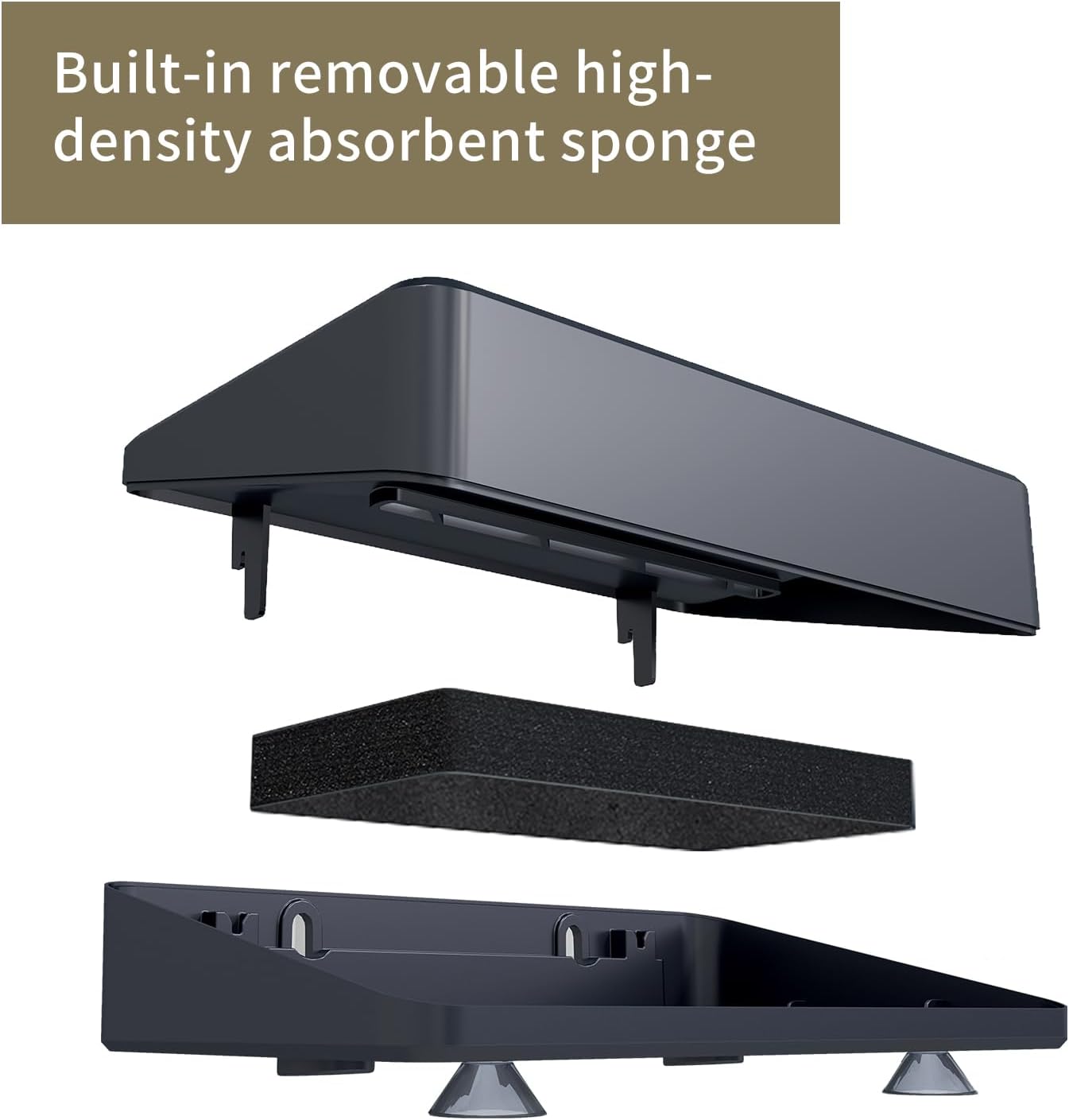 Soap Dish Tray with Drain, Stainless Steel Soap Bar Holder for Bathroom Shower Kitchen Sink, Double Layer Draining Soap Container Box with Suction Cups