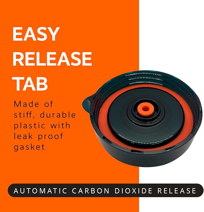 Fermentation Lids Starter Set, Includes 3 Airlock Fermentation Lids and 3 Glass Weights, Sauerkraut Fermenting Kit for Wide Mouth Mason Jar, Pickles, Vegetables, & Kimchi Making Kit