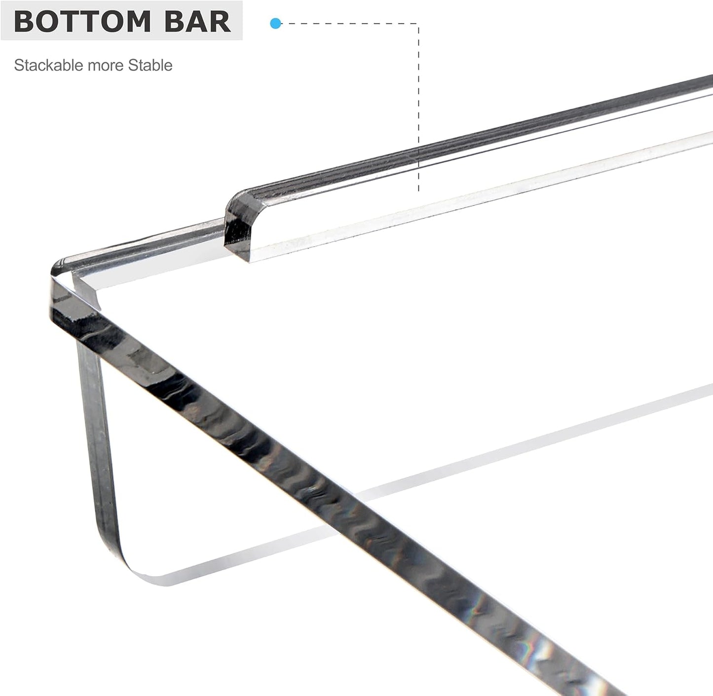 2 Pack- Stackable Paper Letter Tray, Enlarged A4 File Desk Organizer Acrylic Desk Organizers and Accessories Sorter Tray, Clear Workspace Office Supplies Organizers, 13.78inx9.25inx3.62in