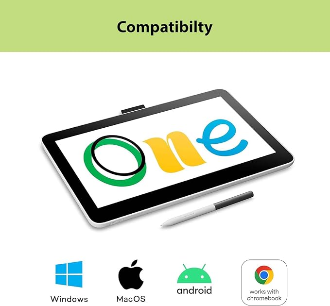 Wacom One 12 Drawing Tablet with Screen, 11.6" HD Full-Laminated Digital Art Tablet with Creative Software and Training, Graphics Drawing Pad for Mac, Windows PC, Chromebook