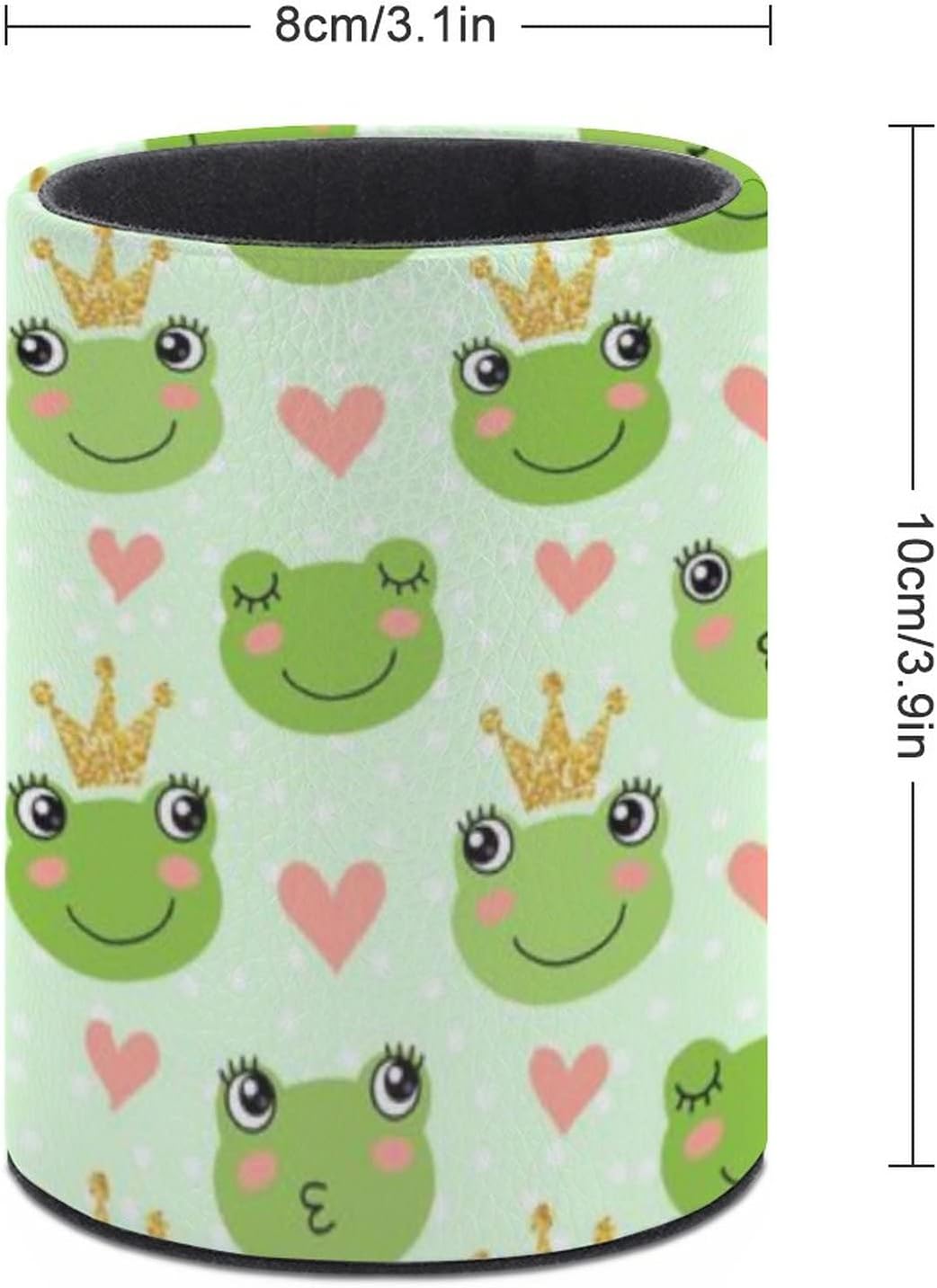 Cute Frogs Pen Holder Pencil Organizer Cute Pencil Cup Desk Decor Makeup Brush Holder PU Multifunctional Office Suppliesfor Home Classroom School