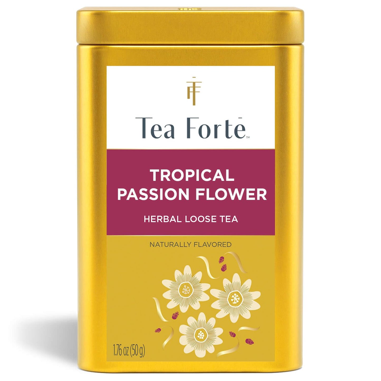 Tea Forte Tropical Passion Flower Premium Loose Leaf Caffeine-Free Herbal Tea Blend Canister, Makes 35-50 Cups