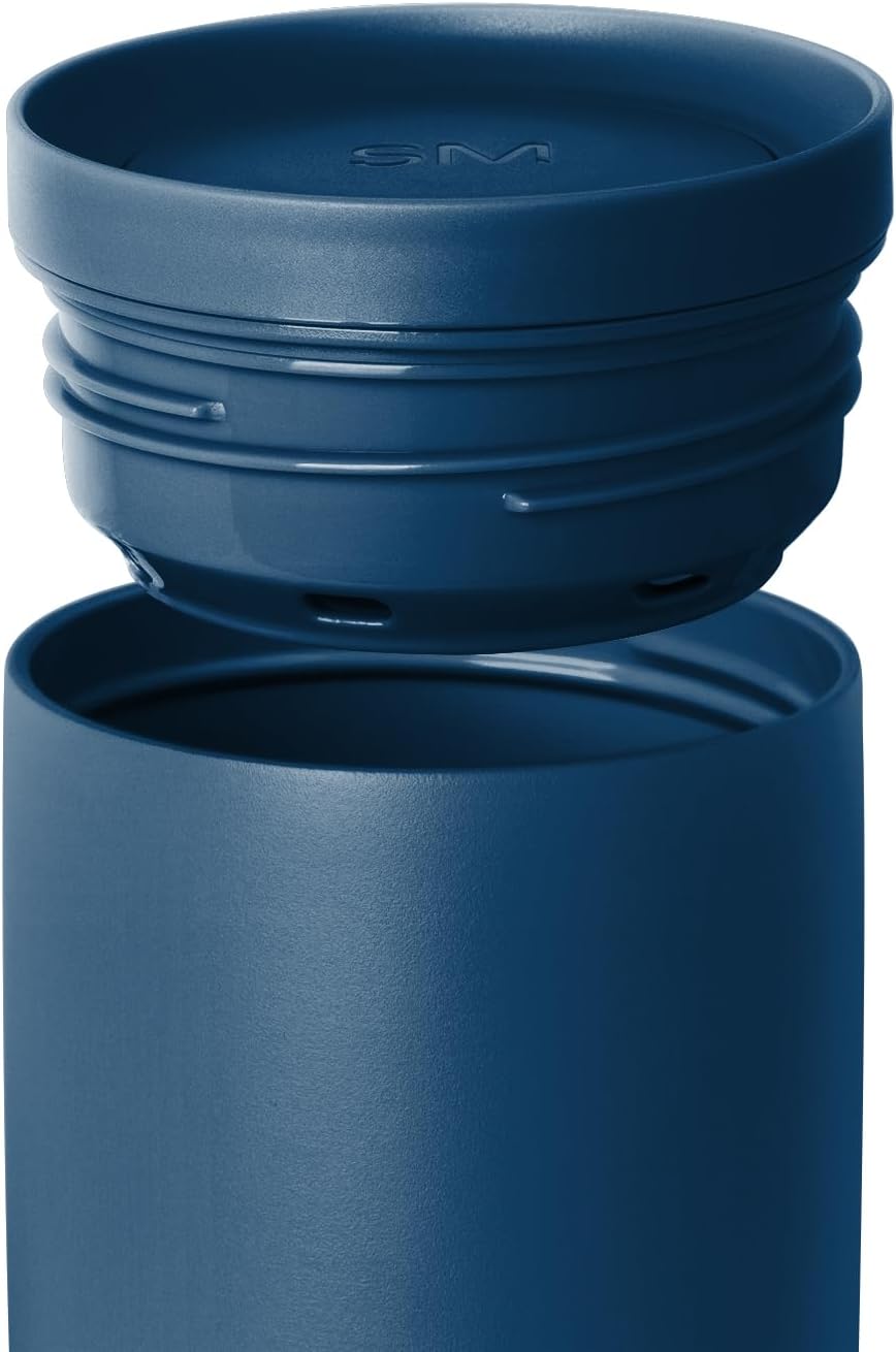 Simple Modern Travel Coffee Mug Tumbler with 360° Lid | Ceramic-Lined Insulated Stainless Steel Cold Brew Iced Coffee Cup | Gifts for Women Men Her Him | Voyager Signature | 12oz | Slumberland