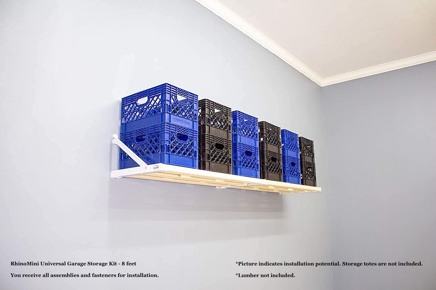 RhinoMini Universal Garage Storage Kit - 8 feet