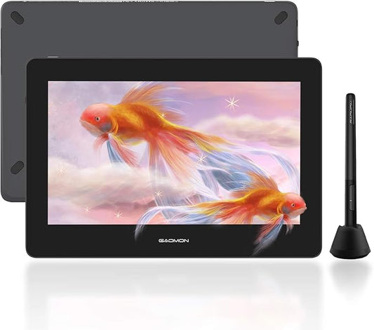 GAOMON PD1220 11.6’’ Pen Display (Charcoal Grey) 86% NTSC Full Laminated Graphics Drawing Tablet with Tilt Support 8192 Levels Passive Stylus, Compatible with Windows & Mac &Android