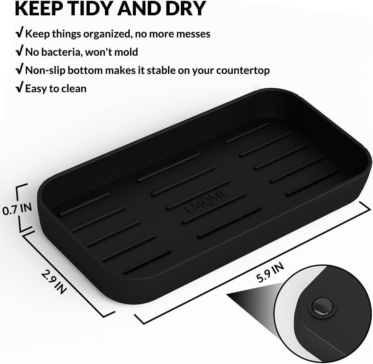 Soap Dispenser - 2 Pack, Antique Design Thick Glass Hand Soap Dispensers with Sturdy Tray; 304 Rust Proof Stainless Steel Black Pump, 12Pcs Stickers, for Kitchen, Bathroom